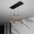 Lampa wisząca COSMO 6 BLACK/MIODOWY
