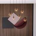 Lampa wisząca COSMO 6 BLACK/MIODOWY
