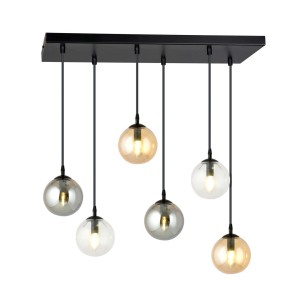 Lampa wisząca COSMO 6 BLACK/MIX1