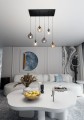 Lampa wisząca COSMO 6 BLACK/MIX1