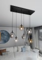 Lampa wisząca COSMO 6 BLACK/MIX1