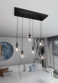 Lampa wisząca COSMO 6 BLACK/TRANSPARENT