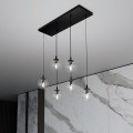 Lampa wisząca COSMO 6 BLACK/TRANSPARENT