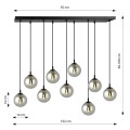 Lampa wisząca COSMO 9 BLACK/GRAFIT