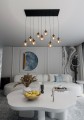 Lampa wisząca COSMO 9 BLACK/MIODOWY