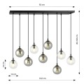 Lampa wisząca COSMO 9 BLACK/MIX2