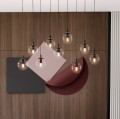 Lampa wisząca COSMO 9 BLACK/TRANSPARENT