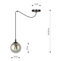 Lampa wisząca GIGI 1 BLACK/GRAFIT
