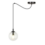Lampa wisząca GIGI 1 BLACK/TRANSPARENT