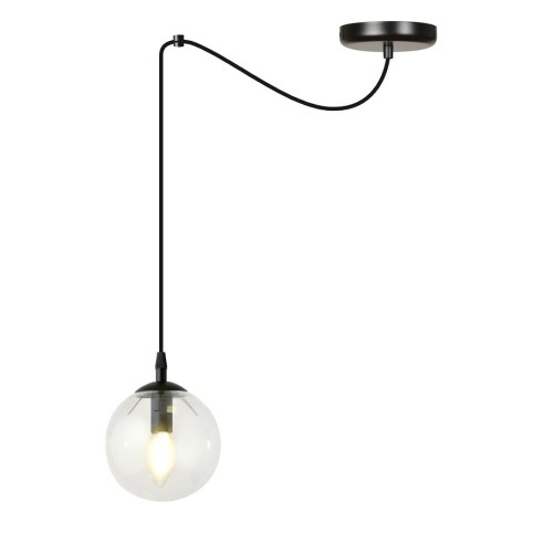 Lampa wisząca GIGI 1 BLACK/TRANSPARENT