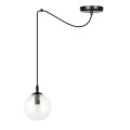 Lampa wisząca GIGI 1 BLACK/TRANSPARENT