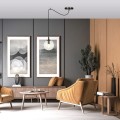 Lampa wisząca GIGI 1 BLACK/TRANSPARENT