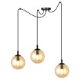 Lampa wisząca GIGI 3 BLACK/MIODOWY