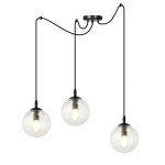 Lampa wisząca GIGI 3 BLACK/TRANSPARENT