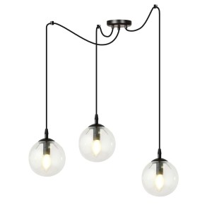 Lampa wisząca GIGI 3 BLACK/TRANSPARENT