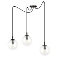 Lampa wisząca GIGI 3 BLACK/TRANSPARENT