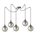 Lampa wisząca GIGI 5 BLACK/GRAFIT