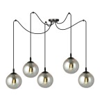 Lampa wisząca GIGI 5 BLACK/GRAFIT