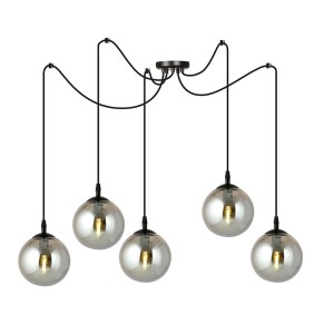 Lampa wisząca GIGI 5 BLACK/GRAFIT