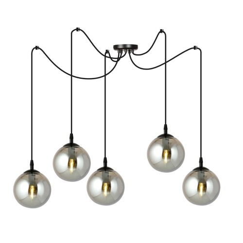 Lampa wisząca GIGI 5 BLACK/GRAFIT