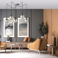 Lampa wisząca GIGI 5 BLACK/GRAFIT
