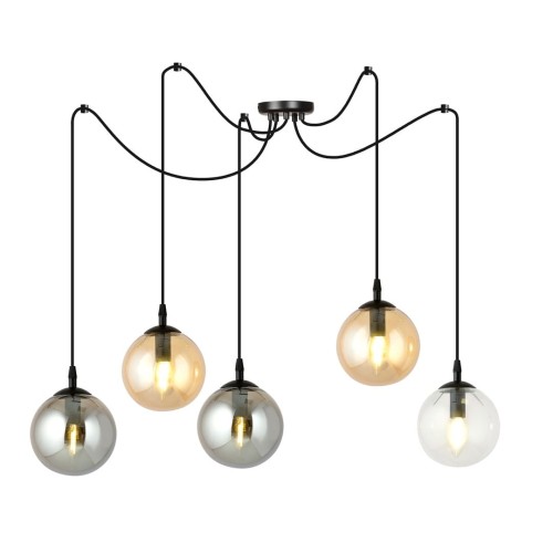 Lampa wisząca GIGI 5 BLACK/MIX