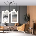 Lampa wisząca GIGI 5 BLACK/TRANSPARENT