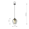 Lampa wisząca ISTAR 1 BLACK/GRAFIT