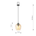 Lampa wisząca ISTAR 1 BLACK/MIODOWY