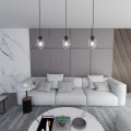 Lampa wisząca ISTAR 1 BLACK/TRANSPARENT