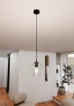 Lampa wisząca ISTAR 1 BLACK/TRANSPARENT