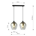 Lampa wisząca ISTAR 2 BLACK/GRAFIT