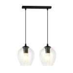 Lampa wisząca ISTAR 2 BLACK/TRANSPARENT