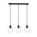 Lampa wisząca ISTAR 3 BLACK/TRANSPARENT