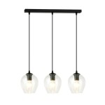 Lampa wisząca ISTAR 3 BLACK/TRANSPARENT