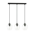 Lampa wisząca ISTAR 3 BLACK/TRANSPARENT
