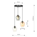 Lampa wisząca ISTAR 3 PREMIUM BLACK/MIX