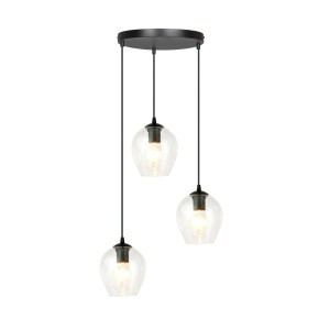Lampa wisząca ISTAR 3 PREMIUM BLACK/TRANSPARENT
