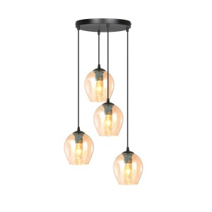 Lampa wisząca ISTAR 4 PREMIUM BLACK/MIODOWY