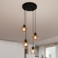 Lampa wisząca ISTAR 4 PREMIUM BLACK/MIODOWY