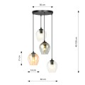Lampa wisząca ISTAR 4 PREMIUM BLACK/MIX
