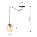 Lampa wisząca LEVEL 1 BLACK/MIODOWY