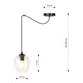 Lampa wisząca LEVEL 1 BLACK/TRANSPARENT