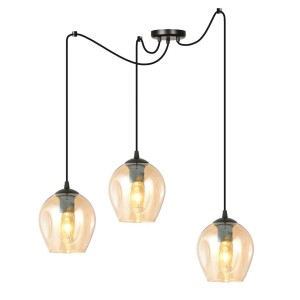 Lampa wisząca LEVEL 3 BLACK/MIODOWY