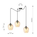 Lampa wisząca LEVEL 3 BLACK/MIODOWY