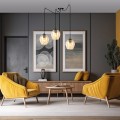 Lampa wisząca LEVEL 3 BLACK/MIODOWY