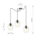 Lampa wisząca LEVEL 3 BLACK/TRANSPARENT