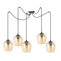 Lampa wisząca LEVEL 5 BLACK/MIODOWY