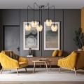 Lampa wisząca LEVEL 5 BLACK/MIODOWY