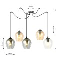 Lampa wisząca LEVEL 5 BLACK/MIX